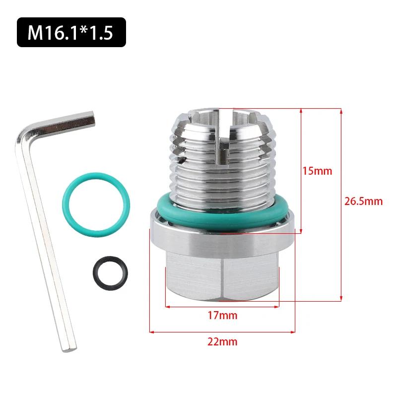 M10.4 / M12.1 / M14.1 / M16.1 / M18.1 Oil Drain Plug Oversize Piggyback Self Tapping Oil Pan Thread Repair Kit Silver
