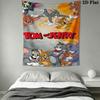 Tom and Jerry A Wall Hanging Printed Fabric Blanket Decorative Tapestries for Bedroom Living Room Home Decor