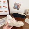 Mary Jane single shoes women's summer new flat white shoes Velcro breathable fashion versatile casual shoes