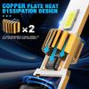New H7 LED Headlight 30000LM 7035 CSP Chips 1:1 MINI Size Plug and Play Auto Lamp 6000K Wireless Turbo Fog Light With Fan 2025