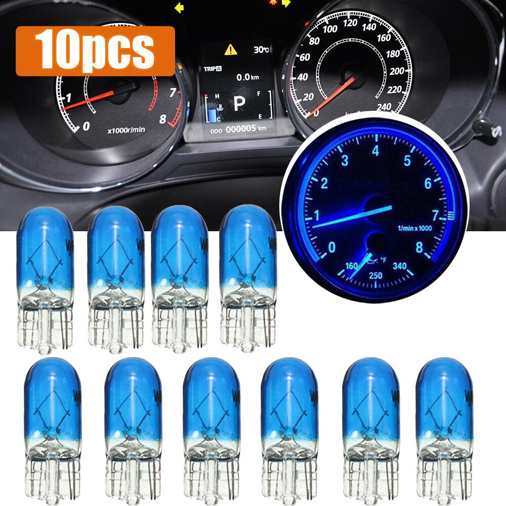 10Pcs Blue T10 501 W5W Interior Car Side Light Dash Panel Gauge Bulb Accessories