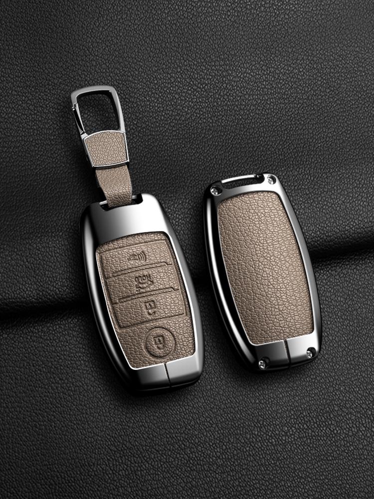 High Quality Zinc Alloy Leather Car Key Case Cover For Kia Sportage Cerato Optima K2 K3 K4 K5 Rio Picanto Soul Sorento Sedona