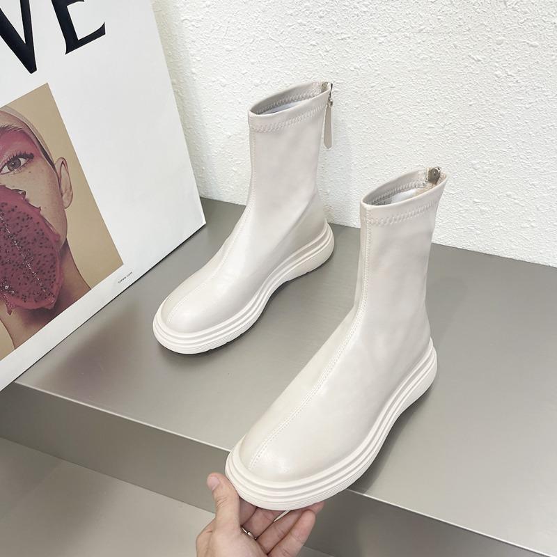 

Martin boots women s summer and autumn new Chelsea short boots thick-soled elastic thin boots women s boots 35