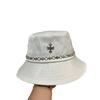 European Station Handmade Cross Chain Basin Hat Paris Tide Brand Acetate Bucket Hat Autumn Men'S And Women'S Casual Hat