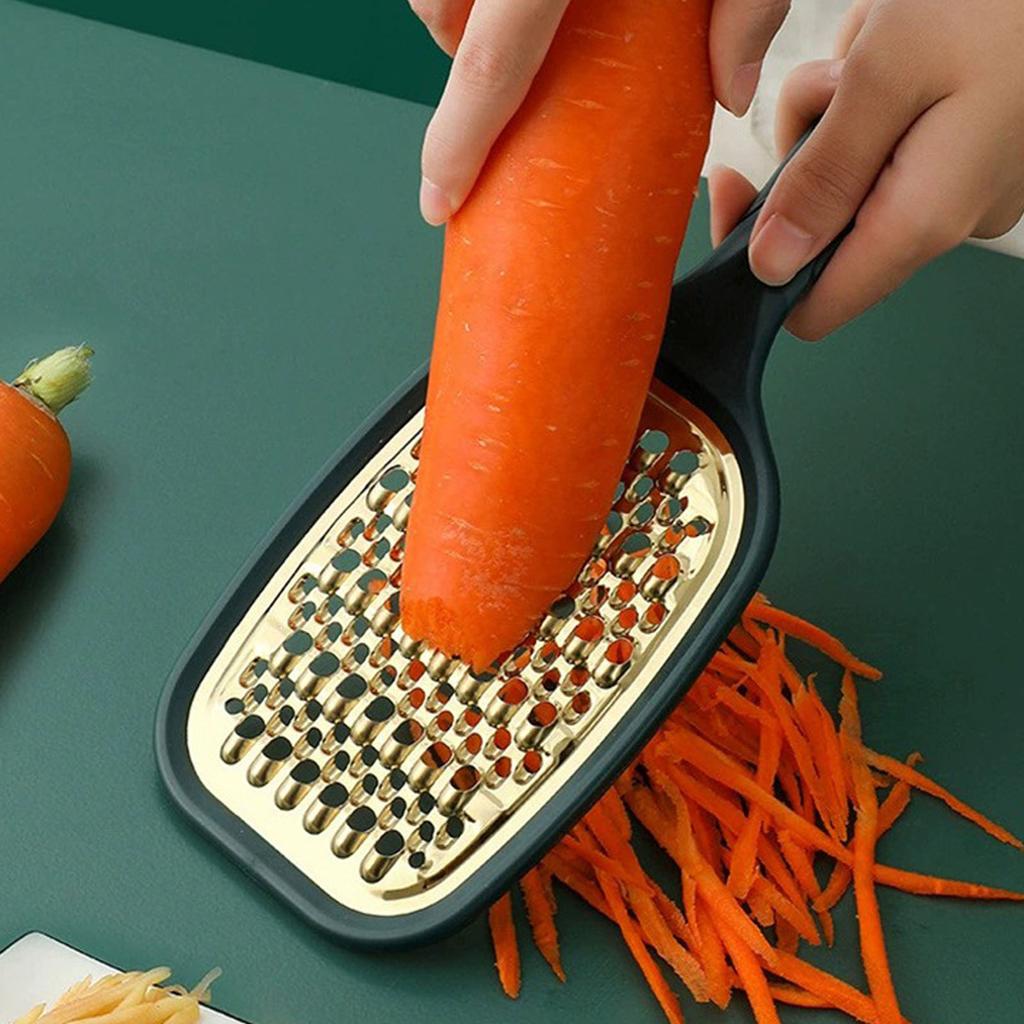 Ralador de Alimentos Multiuso de Aço Inoxidável para Batata Cenoura Cozinha Doméstica Verde