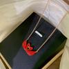 Light Luxury Zircon Full Diamond Choker Necklace Titanium Steel Versatile Minimalist Accessories for Women