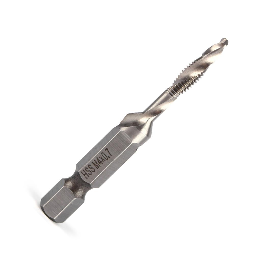 Hex Handle Tap Drill Bits M4 HSS 1/4" Hex Shank Drill & Tap Taper Drill Bits Power Tool Part