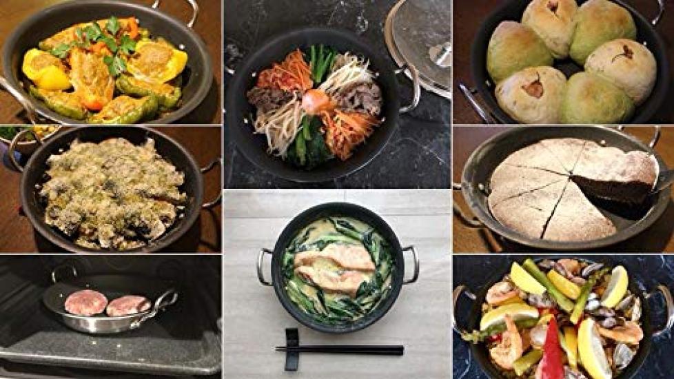 Honma Seisakusho Frying Pan Silver 20cm Super Ceramic Two Handed Frying Pan 19620