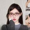 Coconut Diary Empress Dowager Nerd Glasses Female No Face Ultra Light Oval Hawksbill Frame Myopia Degree Can Be Matched