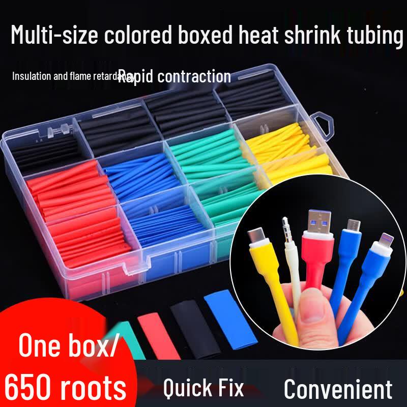 560 Pcs Colorful Heat Shrink Tubing Kit