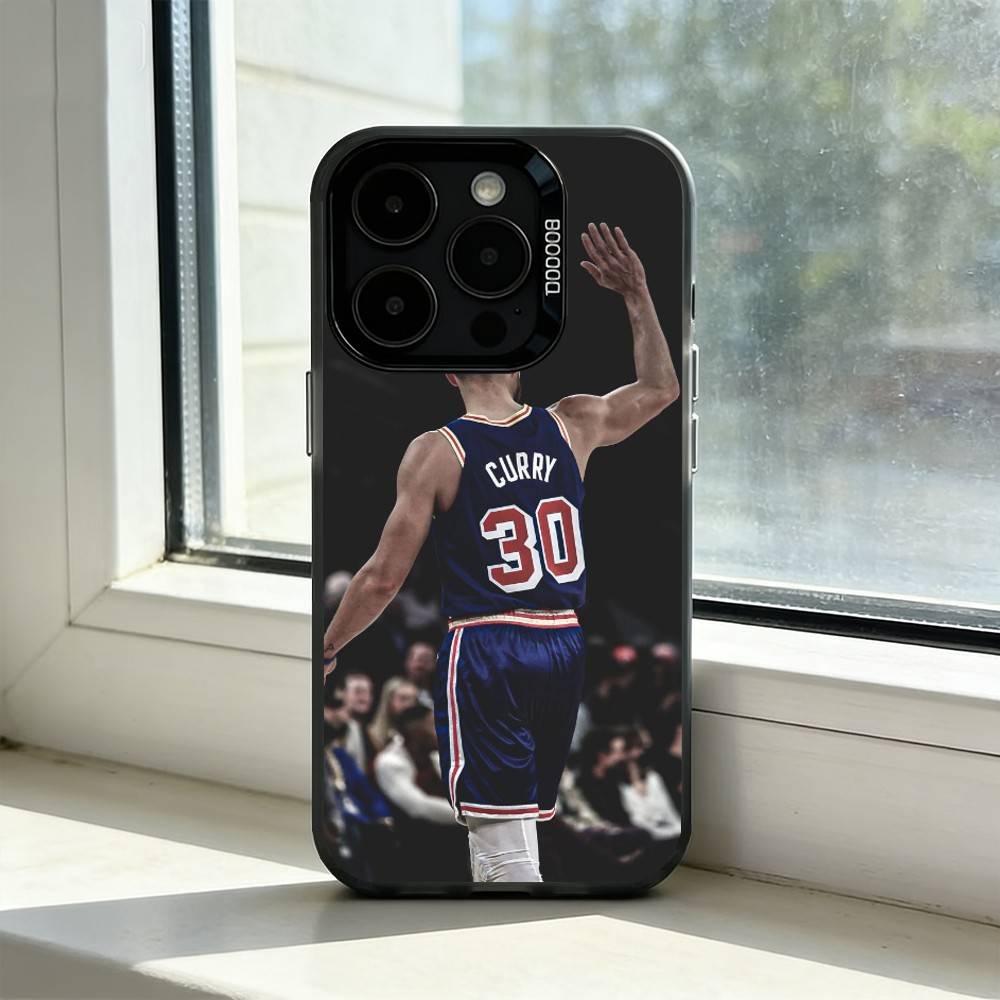 Sportstar S-Stephen Curry Handyhülle Für iPhone 17,16,15,14,13,12,11 Plus,Pro Max,XS,Bunte Silberne Handyhülle Funda Cover