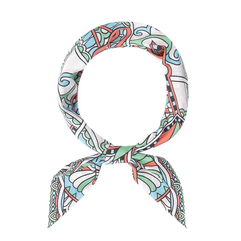 Zhonggao Youpin 2025 new spring, summer and autumn thin headscarf double-sided printed silk scarf square scarf
