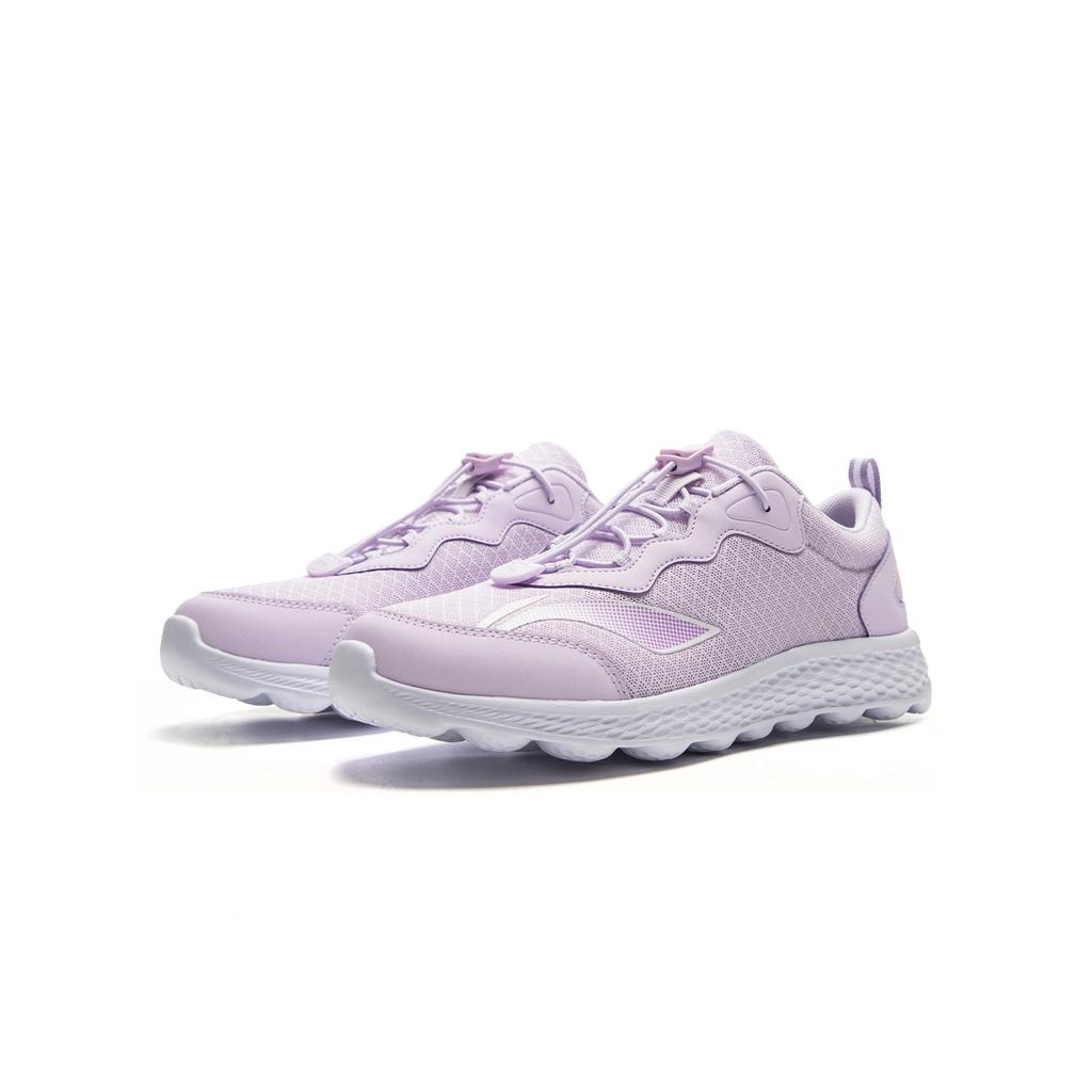 Li Ning Kids Sports Lifestyle Series Running Simple Fashion Versatile Classic Running Shoes Kids Running Shoes Cool-Purple YKFR024-12