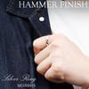 Gin No Hammered Slim Silver 925 Ring Simple [Shinjuku Kura] (Size 11) Men's