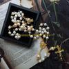 F26C Vintage Pearl Beads Rosary Necklace Jesus Christ Crucifix for Cross Pendant Neck