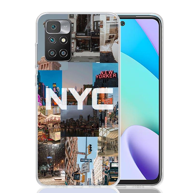 NYC New York City Phone Case For Xiaomi Redmi 12C 13C 14C 12 13 10 10A 10C 9 9A 9C 9T 8 8A 7 7A 6 6A K70 K60 K40 K20 Pro 12C 12