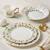 Light Luxury Unique Ceramic Plates High End Restaurants Steak Plate Afternoon Tea Desserts Coffee Cups Home Soup Plate Tableware