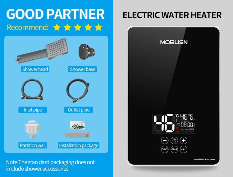 2025 Instant Electric Shower Water Heater - Compact & Fast-Heating for Home & Kitchen