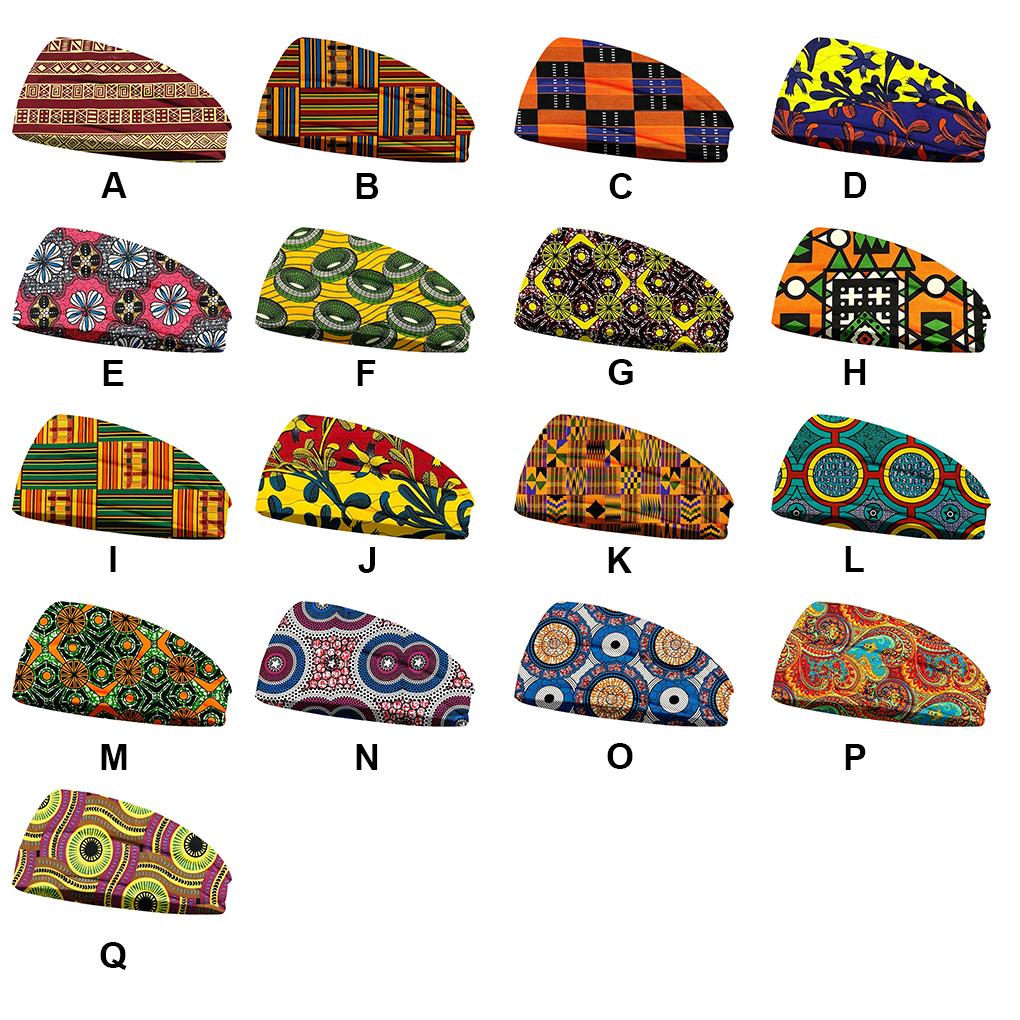 Stirnbänder Sport Geometrischer Blumendruck Vintage-Stil Kopfband Schweißband Kopfbedeckung Weichheit Wickel Yoga Fitnessstudio Laufen Frauen