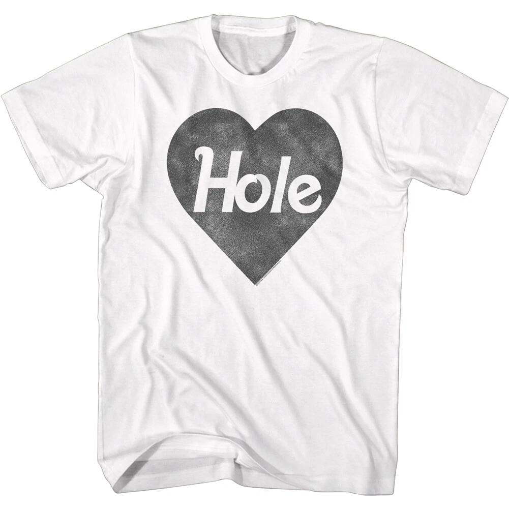 Hole Black & White Heart Courtney Love Men s T Shirt Grunge Band Music Merch S