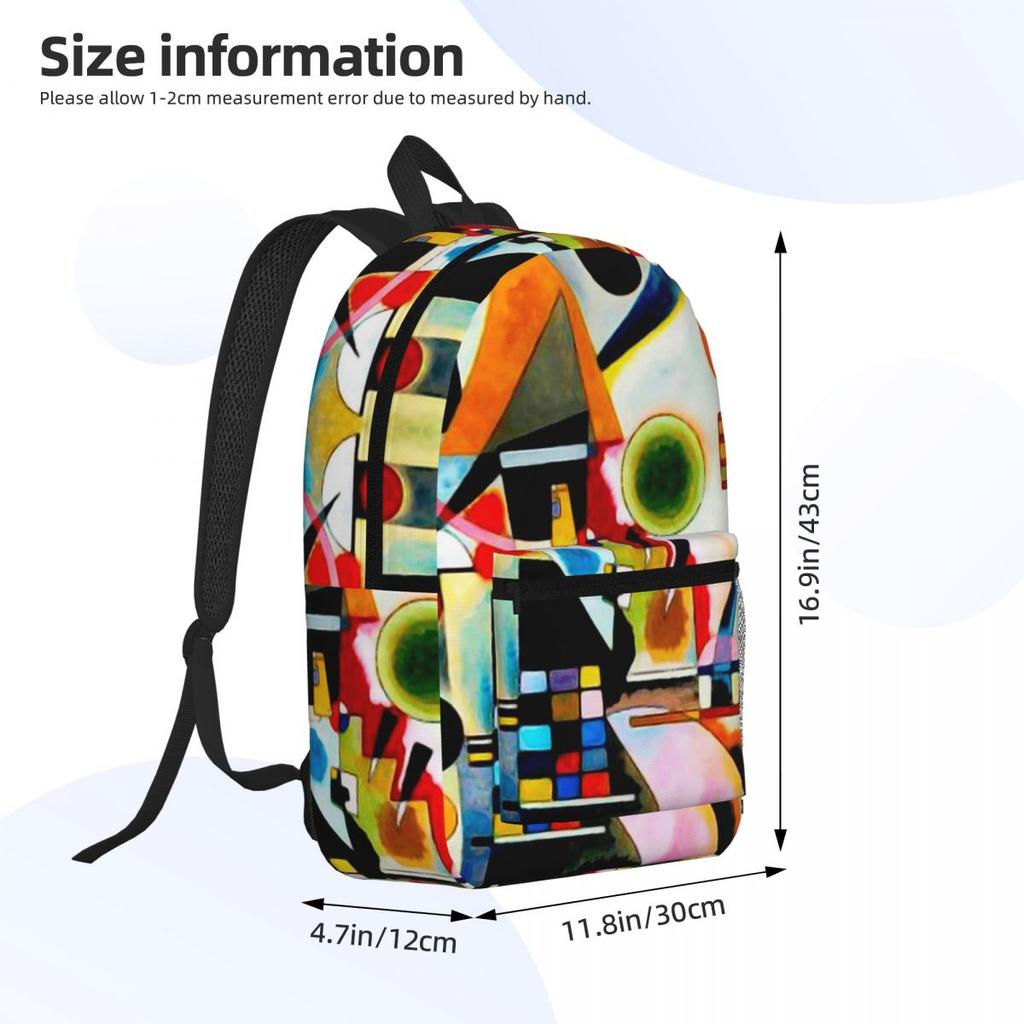 Kandinsky - Swinging Backpack Daypack Large Capacity Kids BookBag School Bag Shoulder Bags for Men Women