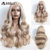 Noble Synthetic Lace Front Wig  28“ Highlight Honey Brown Body Wave Wig Cosplay Wigs For Women Wig Lace Front Wig Synthetic
