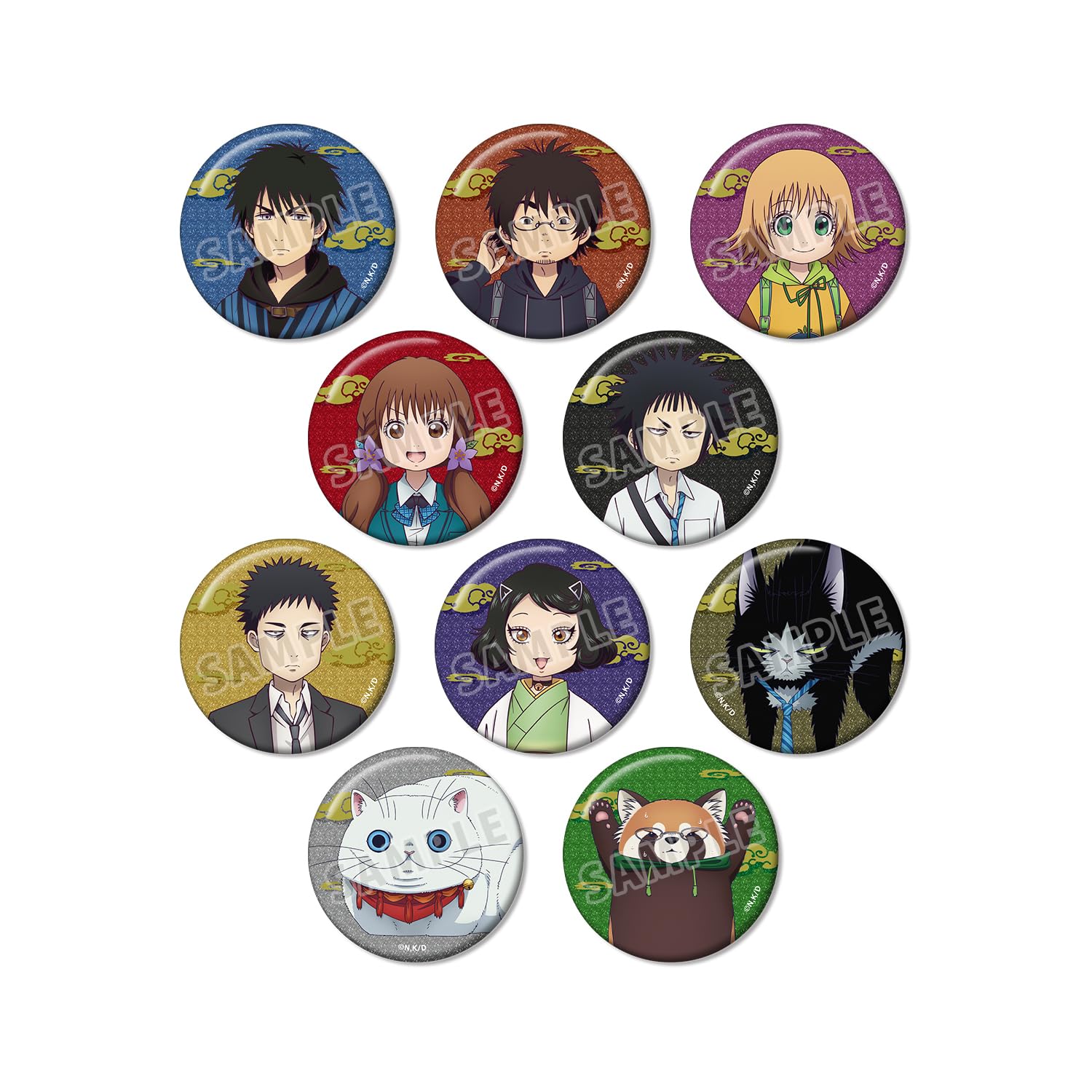 

TV Anime Trading Glitter Can Badge Box of 10 Forbidden Mole