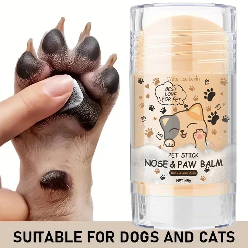 Dog Nose and Paw Balm Dog Paw Cream Cats Dogs Paw Protector Cream Pet Feet Moisturizer Pet Crack Feet Repair Pet Accessories 45g