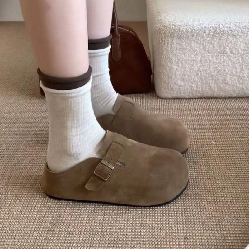 High-heel Women's Shoes, New Style, Lazy Bag-style Half-toe Slippers