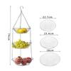 Organizzatori Appesi a 3 Livelli Cesto Frutta Porta Verdura per Soffitto Cucina Filo di Ferro Battuto Catena Rastrelliera Portaoggetti Decorazione