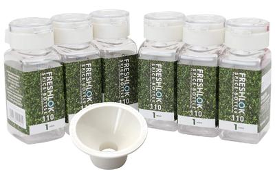 Takeya Offizielles Gewürzflaschen-Set 1 Stück mit Aufbewahrung Hoch Huhn Weiß 6, 110ml, Loch, Trichter, Behälter, FRESHLOK, Luftdicht, Luftdicht, Versiegelt,