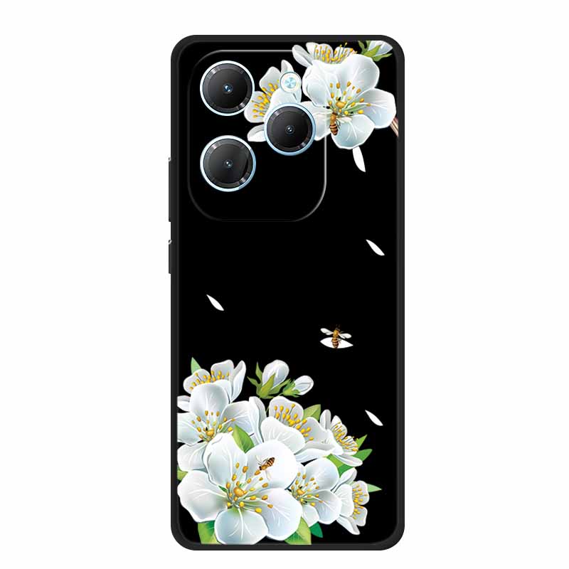 For Infinix Hot 40 Pro Case Hot40 Pro Black Silicone Soft Phone Case For Infinix Hot 40 Pro Back Cover Case 6.78" Cute Cartoon