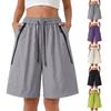 Women Loose Fit Casual Five-Point Shorts Quick-Dry Breathable Lightweight Cargo Pants with Adjustable Waistband and Zipper Pockets