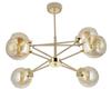 Beige Cris Chandelier Glass 6Xe27 60 Cm