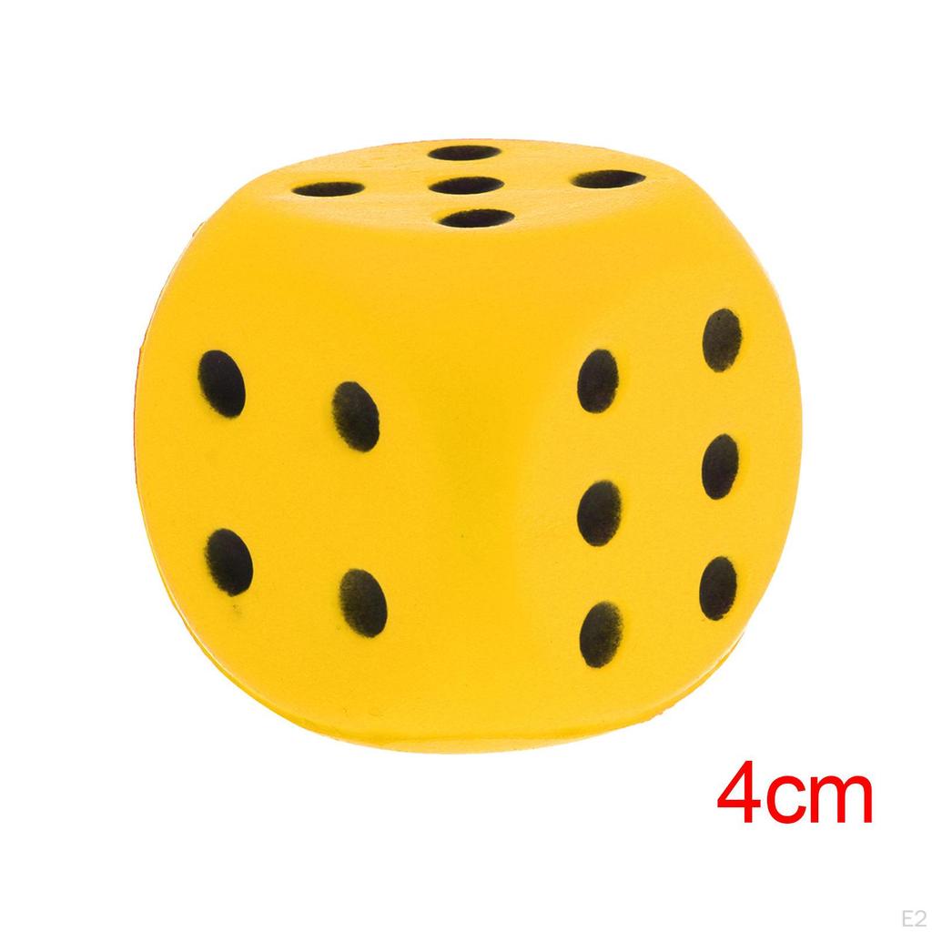 Kostki Kropkowane 4cm Zabawki Edukacyjne dla Dzieci 6-ścienne do Domowych Gier Żółte