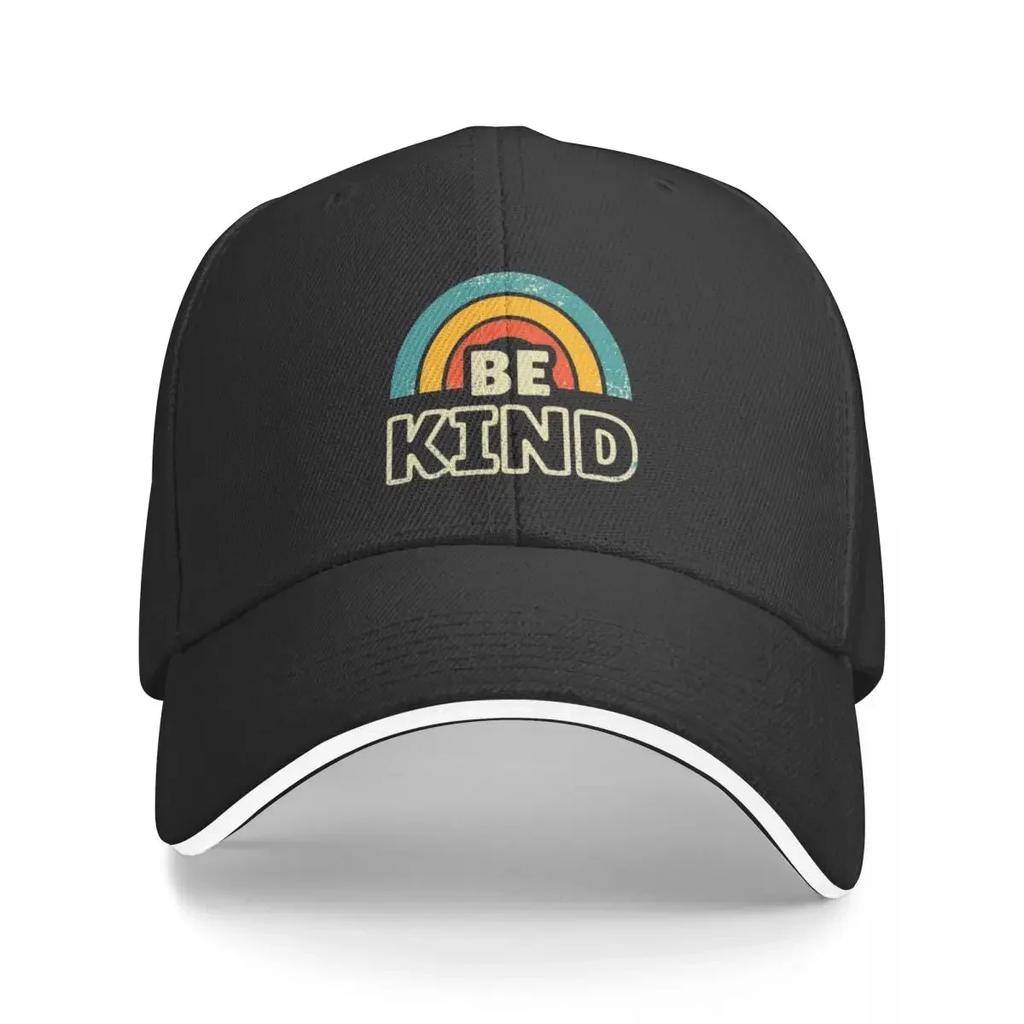 Be Kind Retro Cap Fashion Casual Baseball Caps Adjustable Hat Hip Hop Summer Unisex Baseball Hats Customizable Polychromatic