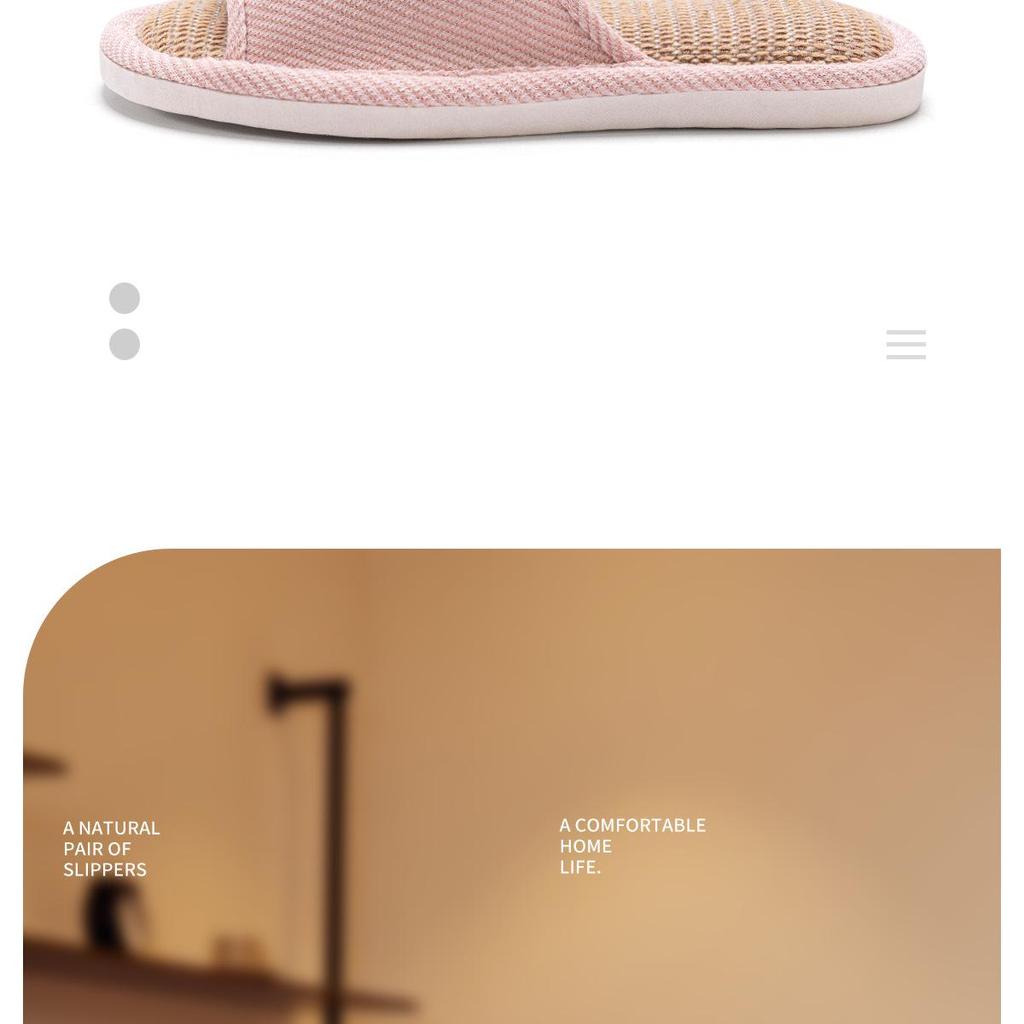 Jie Liya Unisex Linen Slippers - Sweat-Absorbent, Silent, All-Season Indoor Use