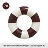 Summer Multicolor Striped Inflatable Swim Ring Thick PVC Leakproof Portable Foldable Pool Float Swimming Circle for Adults Kids