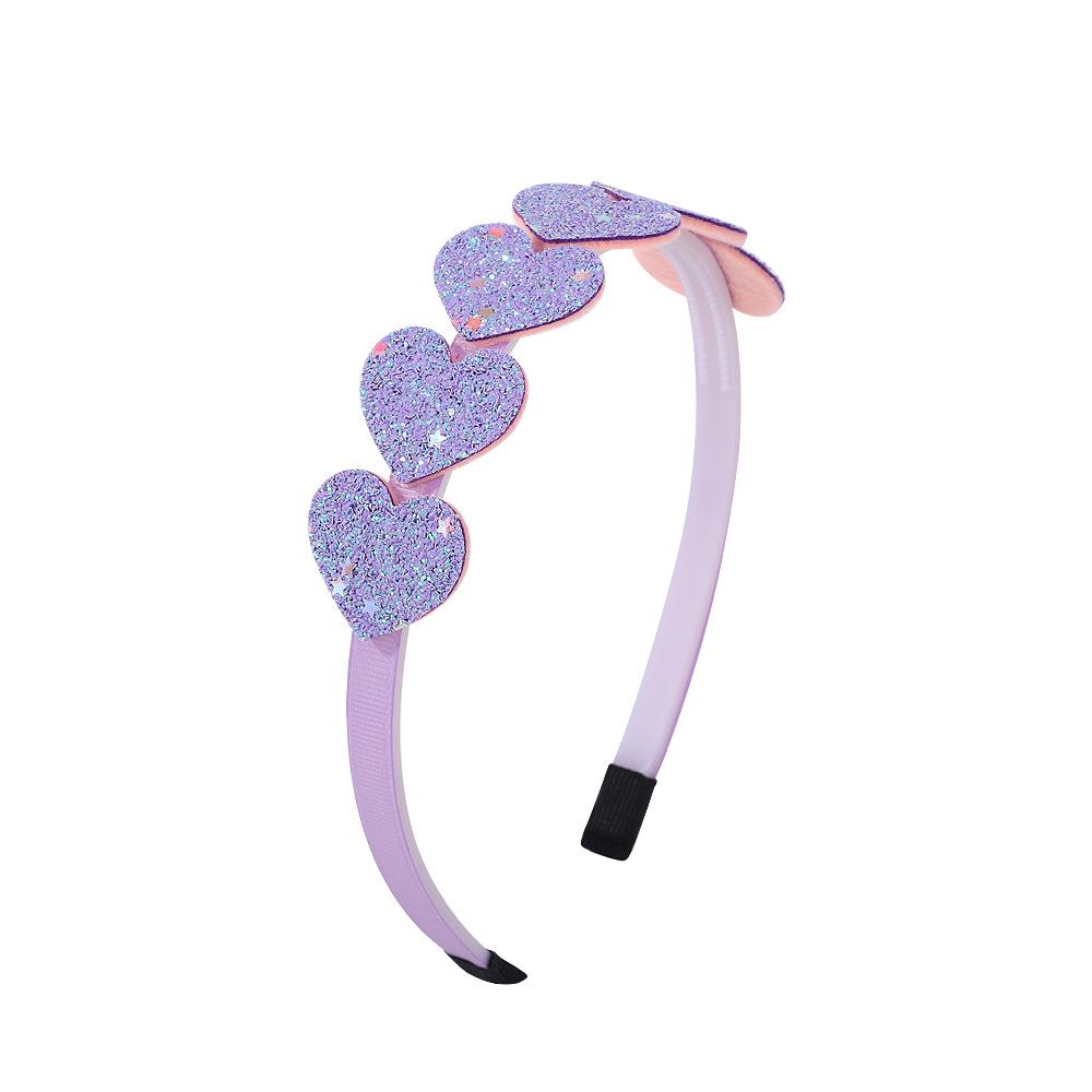 Children'S Candy Color Love Green Onion Powder Headband Cute Princess Gradual Change Rainbow Color Headband Hair Accessories 2544