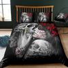 3D Digital Printed Quilt Set Three-Piece Skull Rose Series Quilt Set Spring New Product Can Be Duvetcover