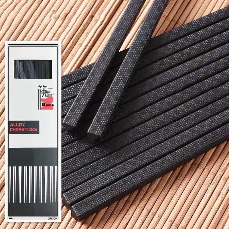 Reusable Black Alloy Chopsticks