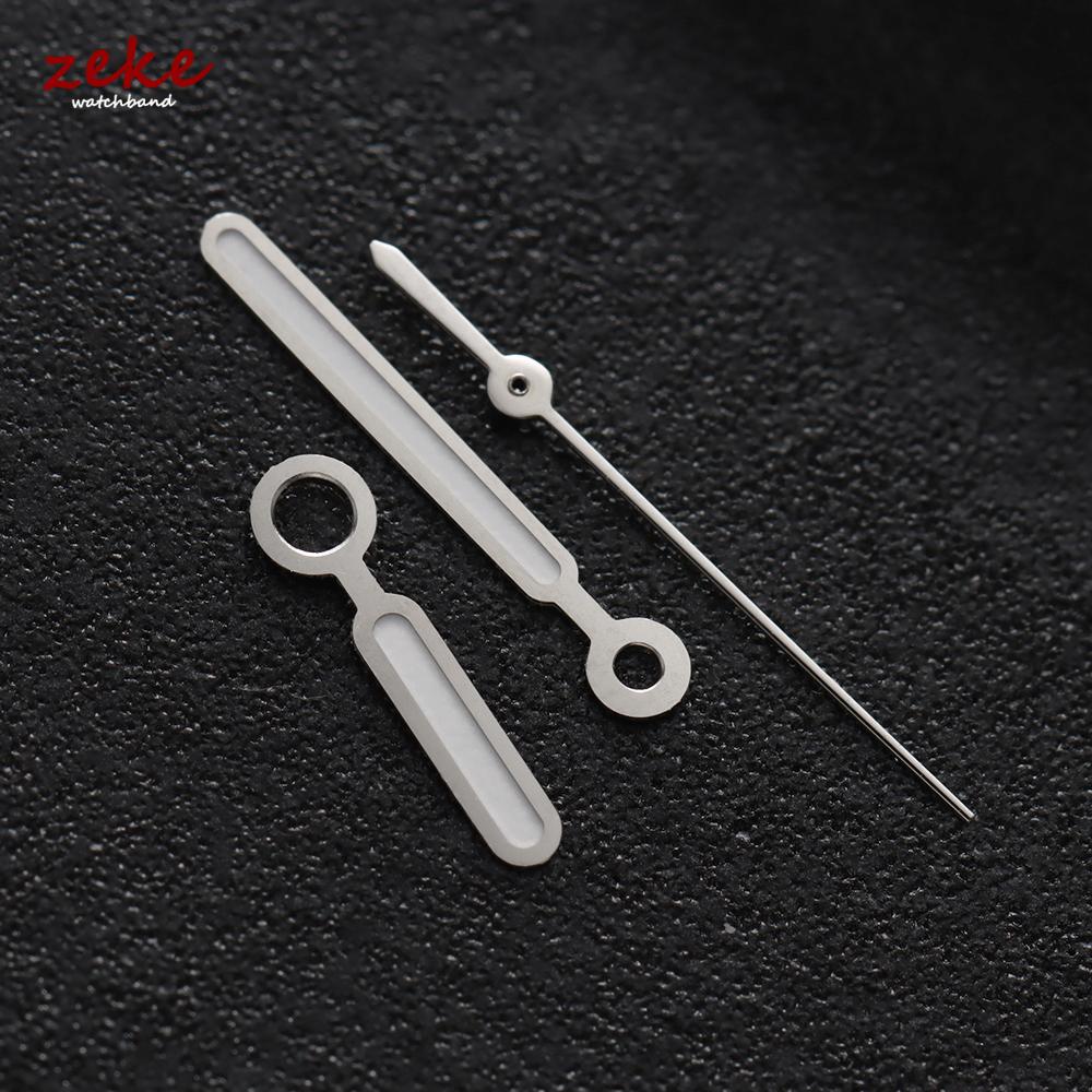 1/2/3/5pcs Silver Watch Hands Aiguille NH35 Hands Set Green Luminous for NH34 NH35 NH36 7S for Nautilus Hands Watches Pointers
