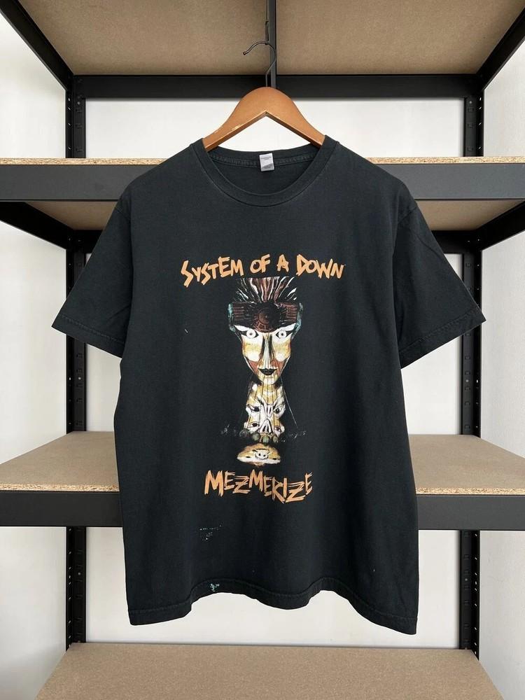 Винтажная черная унисекс футболка System of a Down Mezmerize 2000-х годов BT1101 Унисекс футболка M