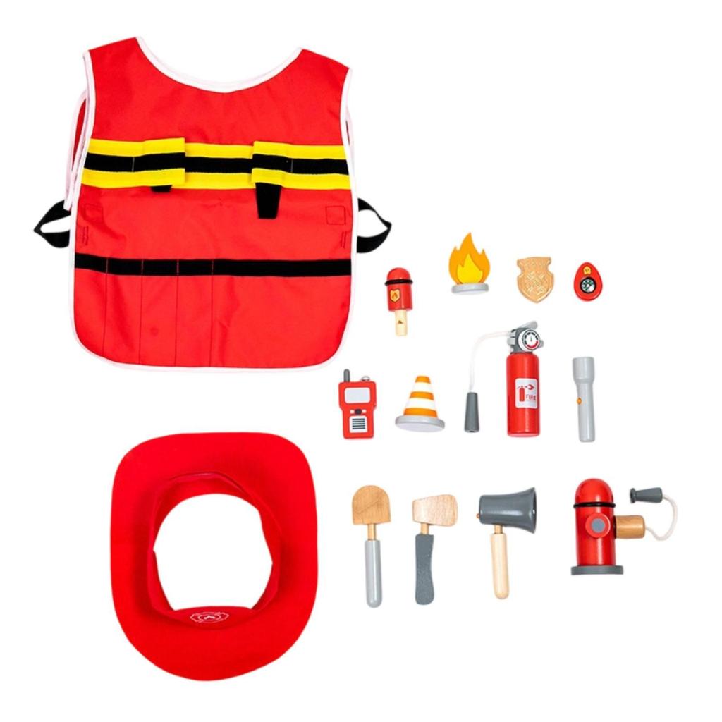 Firefighter RolePlay Playset ChildFriendly Set with Vest and Hat Imaginative