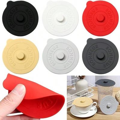 1pc Silicone Cup Lid - Universal Dust-Proof Cup Cover, Suitable For Mugs, Tea Cups, Glass Cups