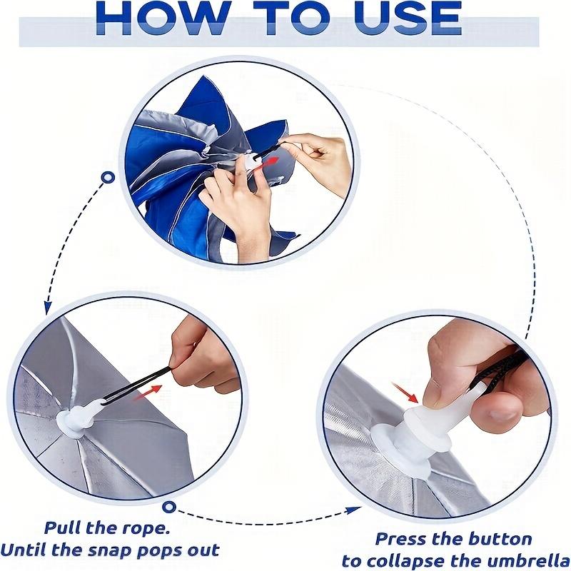 Large Folding Head Umbrella, Fishing Photography Sun Protection Hat Umbrella Hat