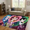 3D Classic Cartoon Cute P-Powerpuff Girl Room Non-Slip Area Rug Carpet for Bedroom Playroom Sofa,Easy Clean Home Decor Doormat