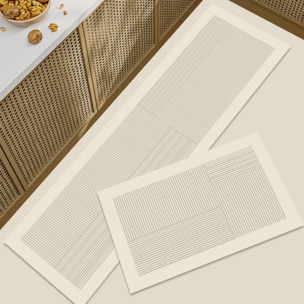 2pc Kitchen Floor Mat Made of Diatomaceous Earth, Washable and Absorbent, Water and Oil Repellent Carpet