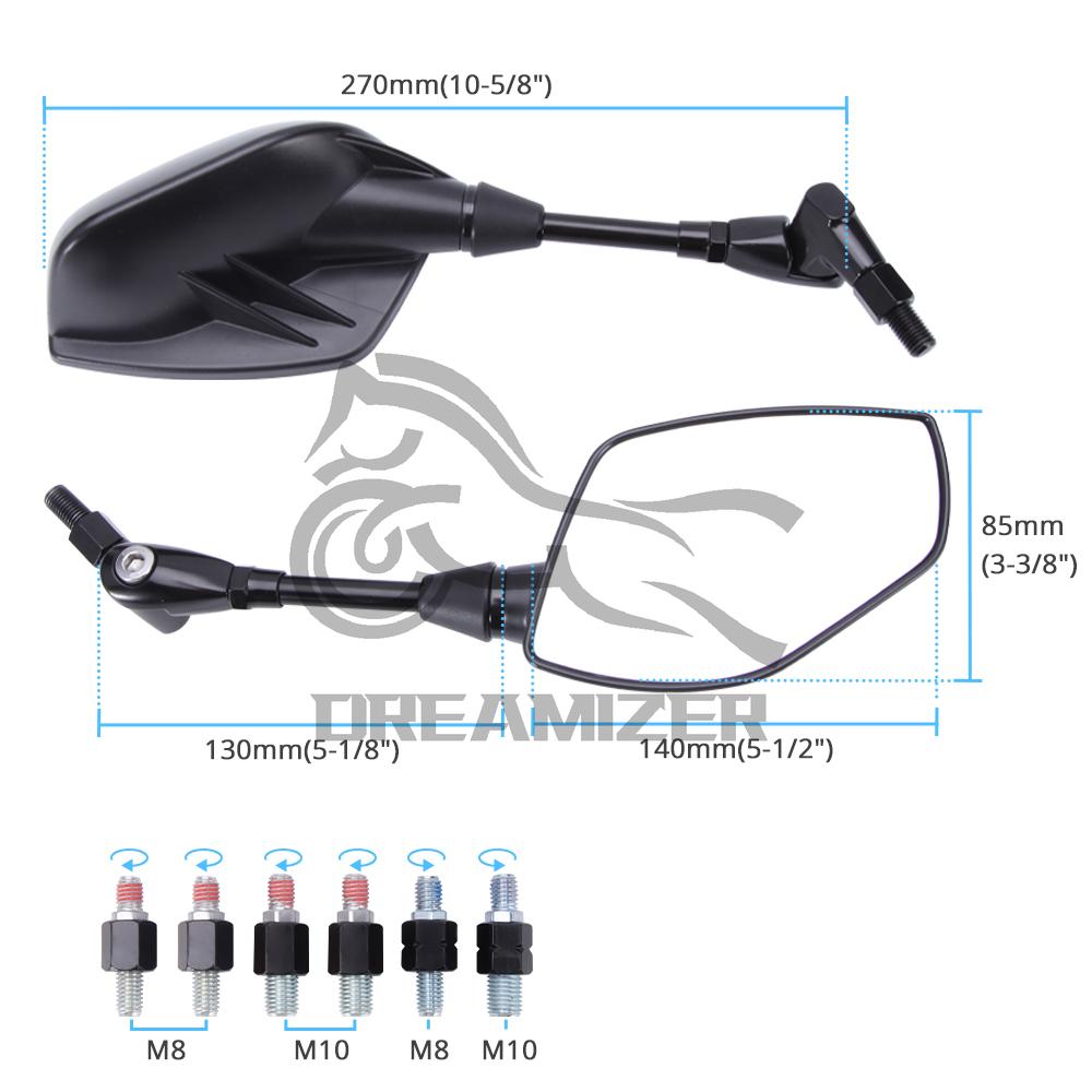 Pro Honda Shadow 1100 pro Kawasaki Vulcan 1600 pro motocykl Suzuki Bandit 1200 Nastavitelný zadní pohled zezadu