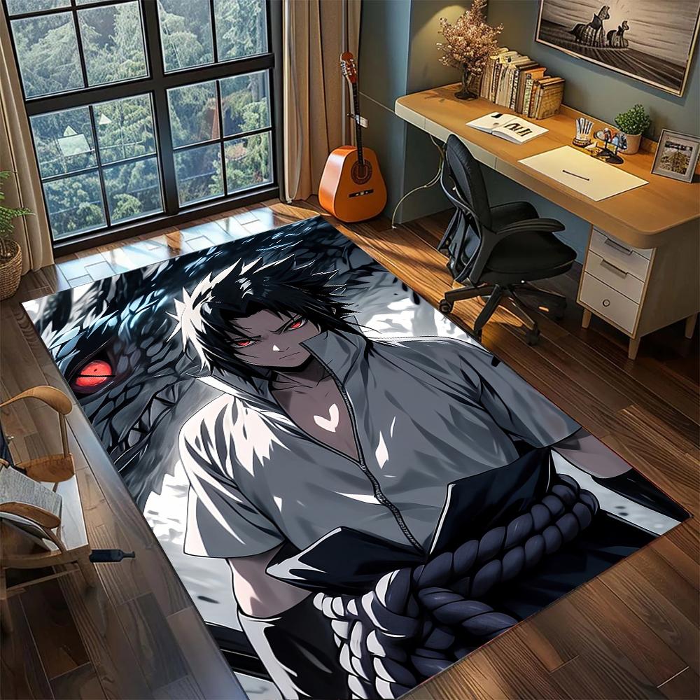 

Sasuke Uchiha Lone Wanderer Shippuden Style Rug Carpet Large Area Rug Non Slip Washable Floor Mat Gamer Room Bedroom Home Decor 60x90cm